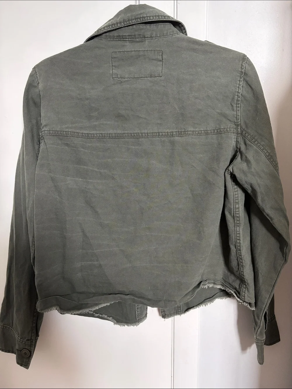 Aeropostale Olive Green Utility Jacket with Front Flap Pockets